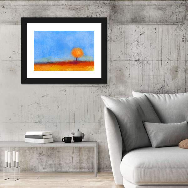 Tree And Field Oil Painting Canvas Wall Art-3 Horizontal-Gallery Wrap-25" x 16"-Tiaracle