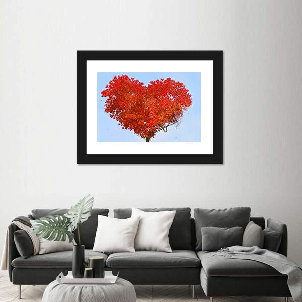 Tree Of Love Canvas Wall Art-5 Horizontal-Gallery Wrap-22" x 12"-Tiaracle