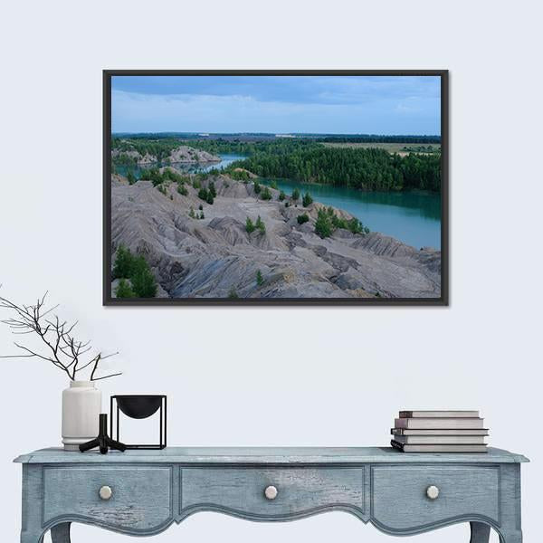 Ushakov Open Pits In Tula Region Russia Canvas Wall Art-1 Piece-Floating Frame-36" x 24"-Tiaracle