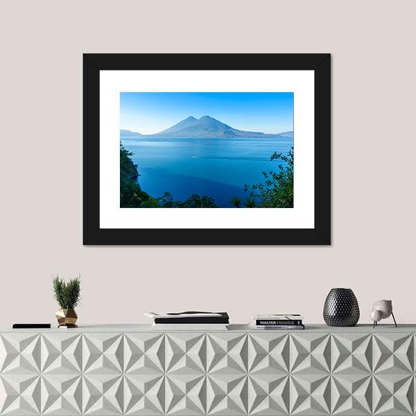 View From Lake Atitlan Canvas Wall Art-1 Piece-Framed Print-30" x 20"-Tiaracle