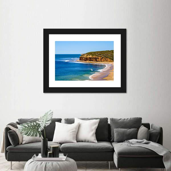View Of Bells Beach Canvas Wall Art-3 Horizontal-Gallery Wrap-25" x 16"-Tiaracle