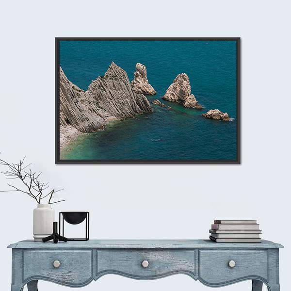 View Of The Two Sister In Italy Canvas Wall Art-1 Piece-Floating Frame-36" x 24"-Tiaracle