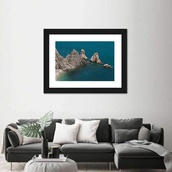View Of The Two Sister In Italy Canvas Wall Art-5 Horizontal-Gallery Wrap-22" x 12"-Tiaracle