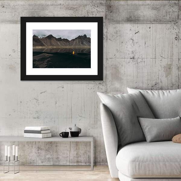 Wanderlust Explorer In Iceland Canvas Wall Art-5 Horizontal-Gallery Wrap-22" x 12"-Tiaracle