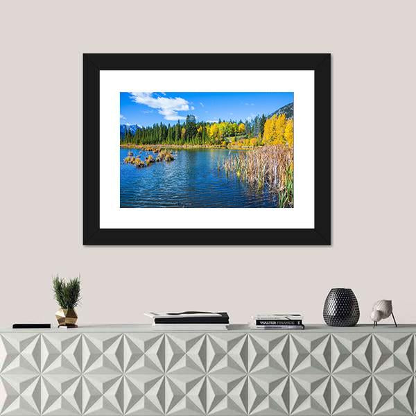 Warm Summer On The Lake Vermillon Canvas Wall Art-1 Piece-Framed Print-30" x 20"-Tiaracle