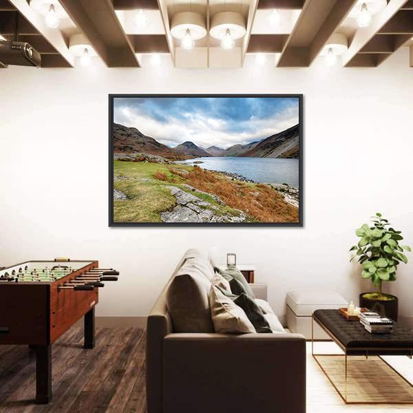 Wastwater In The Lake District Canvas Wall Art-5 Horizontal-Gallery Wrap-22" x 12"-Tiaracle