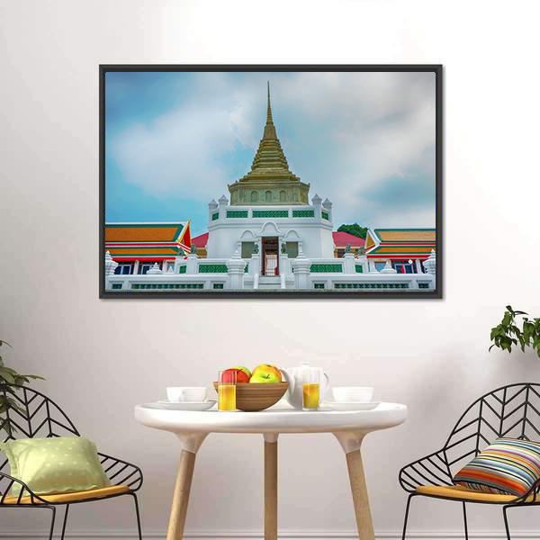 Wat Kaliyamit Woramahawihan Canvas Wall Art-5 Horizontal-Gallery Wrap-22" x 12"-Tiaracle