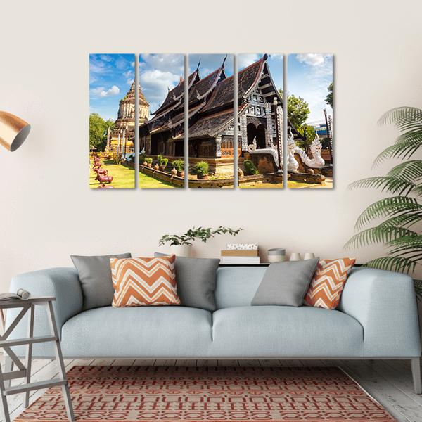 Wat Lok Molee Buddhists Temple In Thailand Canvas Wall Art-5 Horizontal-Gallery Wrap-22" x 12"-Tiaracle