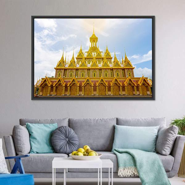 Wat Tha Sung Temple Canvas Wall Art-5 Horizontal-Gallery Wrap-22" x 12"-Tiaracle