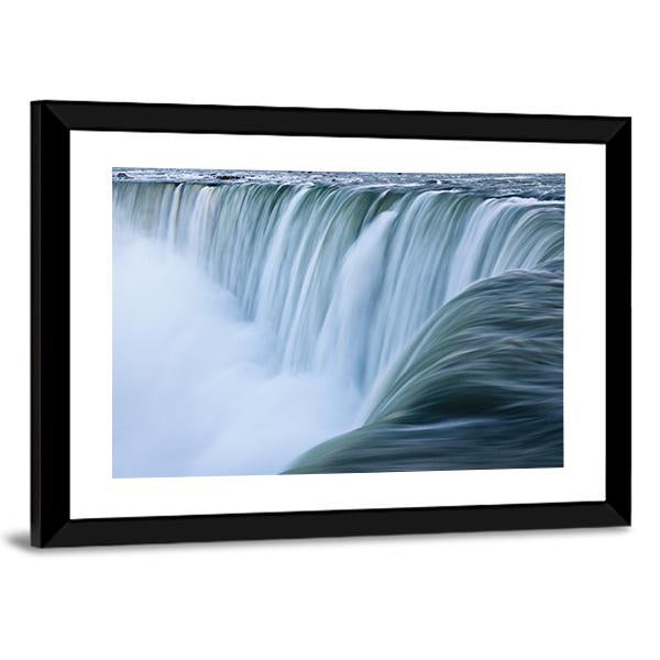 Water Over Niagara Falls Canvas Wall Art-5 Horizontal-Gallery Wrap-22" x 12"-Tiaracle
