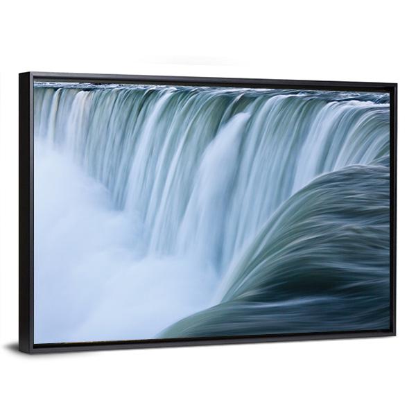 Water over Niagara Falls Canvas Wall Art-3 Horizontal-Gallery Wrap-25" x 16"-Tiaracle