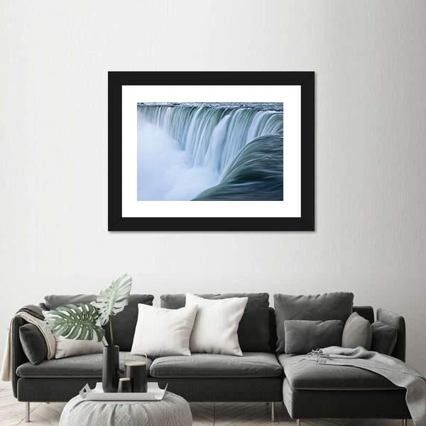 Water over Niagara Falls Canvas Wall Art-3 Horizontal-Gallery Wrap-25" x 16"-Tiaracle