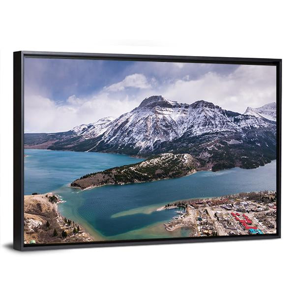 Waterton Lakes From The Bears Hump Canvas Wall Art-5 Horizontal-Gallery Wrap-22" x 12"-Tiaracle