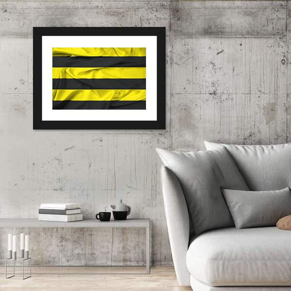 Waving Flag Of Schiedam Netherlands Canvas Wall Art-5 Horizontal-Gallery Wrap-22" x 12"-Tiaracle