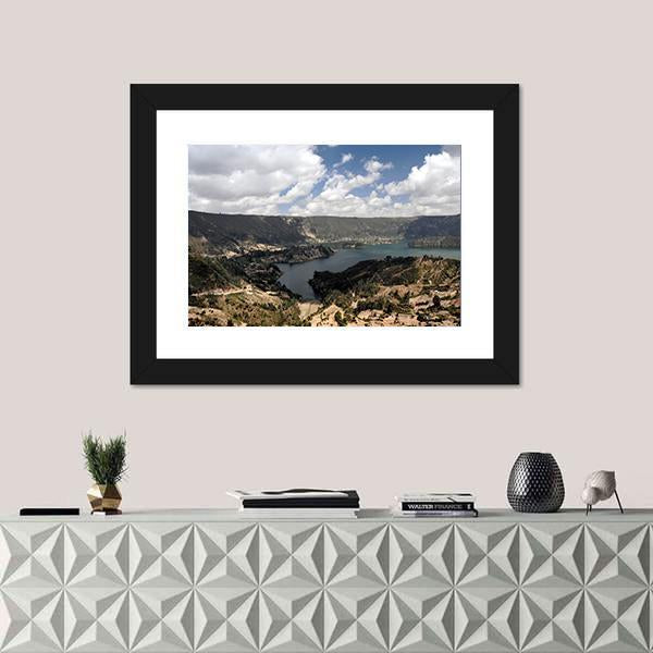 Wenchi Crater Lake Canvas Wall Art-5 Horizontal-Gallery Wrap-22" x 12"-Tiaracle