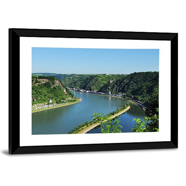 World Heritage Middle Rhine Valley At The Loreley Canvas Wall Art-5 Horizontal-Gallery Wrap-22" x 12"-Tiaracle