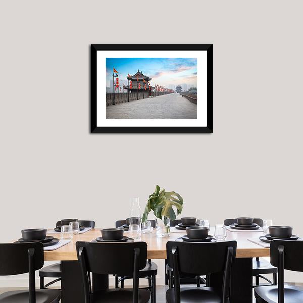 Xian City Wall Canvas Wall Art-5 Horizontal-Gallery Wrap-22" x 12"-Tiaracle