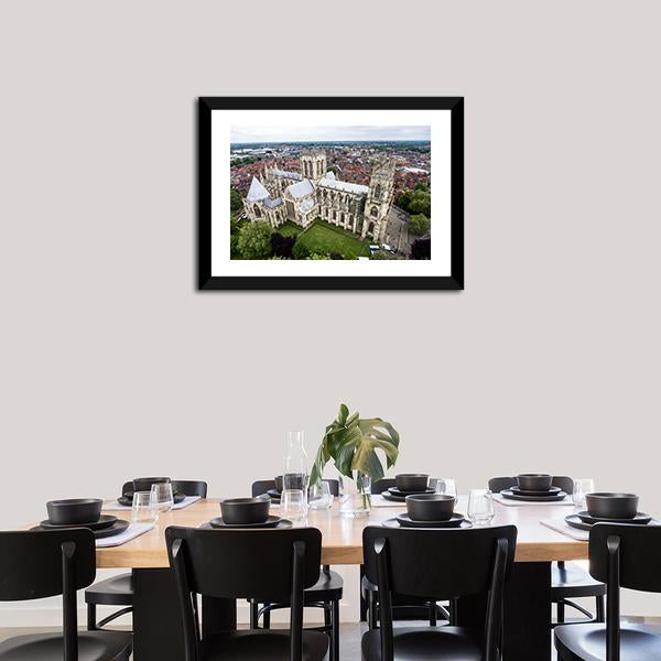 York Minster Cathedral Canvas Wall Art-5 Horizontal-Gallery Wrap-22" x 12"-Tiaracle