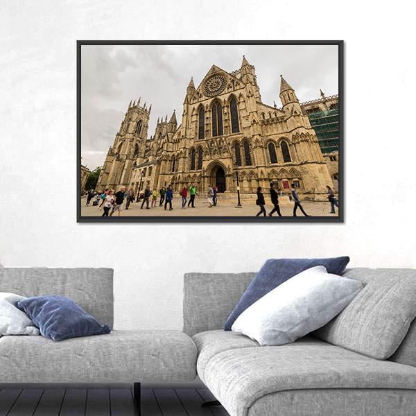 York Minster In UK Canvas Wall Art-5 Horizontal-Gallery Wrap-22" x 12"-Tiaracle