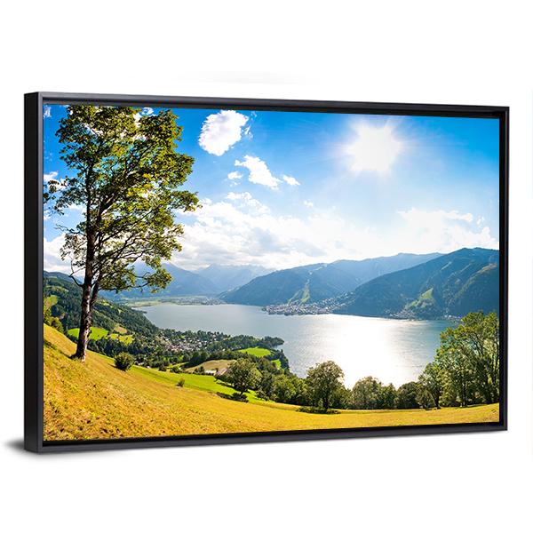 Zeller Lake In Salzburg Austria Canvas Wall Art-3 Horizontal-Gallery Wrap-25" x 16"-Tiaracle