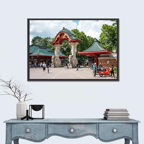 Zoological Garden In Berlin Zoo Canvas Wall Art-1 Piece-Floating Frame-36" x 24"-Tiaracle
