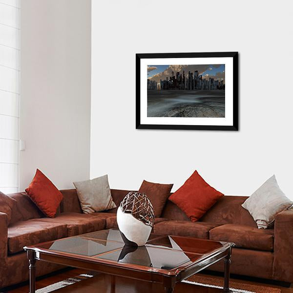 Abandoned City Canvas Wall Art-5 Horizontal-Gallery Wrap-22" x 12"-Tiaracle