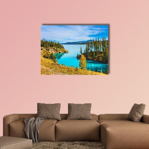Abraham Lake In Canada Canvas Wall Art-1 Piece-Gallery Wrap-36" x 24"-Tiaracle