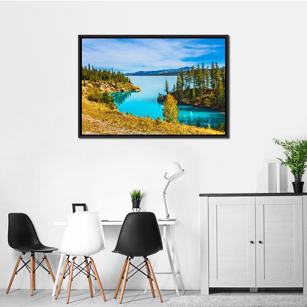 Abraham Lake in Canada Panoramic Canvas Wall Art-1 Piece-36" x 12"-Tiaracle