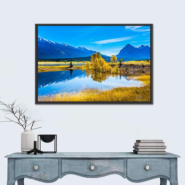 Abraham Lake Panoramic Canvas Wall Art-1 Piece-36" x 12"-Tiaracle
