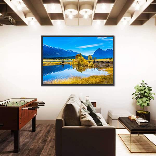 Abraham Lake Panoramic Canvas Wall Art-1 Piece-36" x 12"-Tiaracle