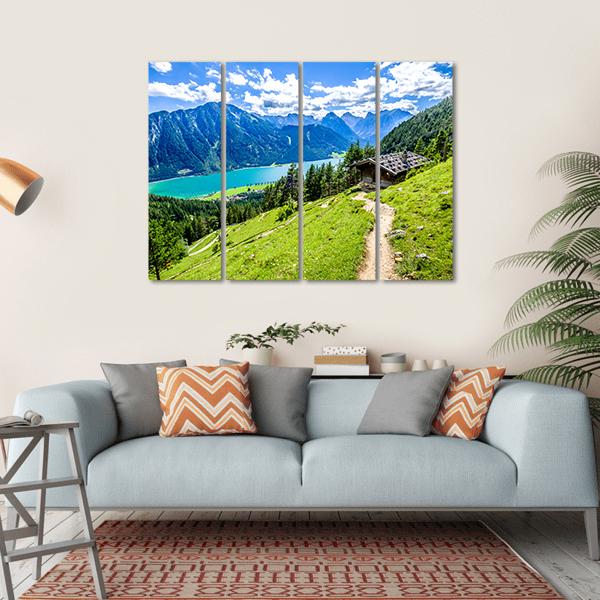 Acehnese Lake Austria Canvas Wall Art-4 Horizontal-Gallery Wrap-34" x 24"-Tiaracle