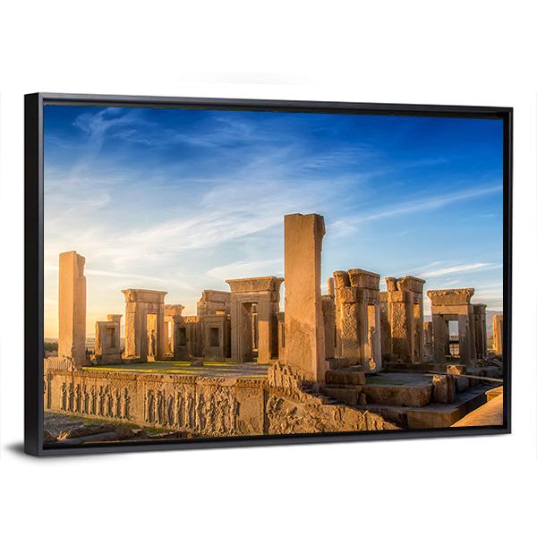 Achaemenid Empire Capital Persepolis Canvas Wall Art-3 Horizontal-Gallery Wrap-25" x 16"-Tiaracle