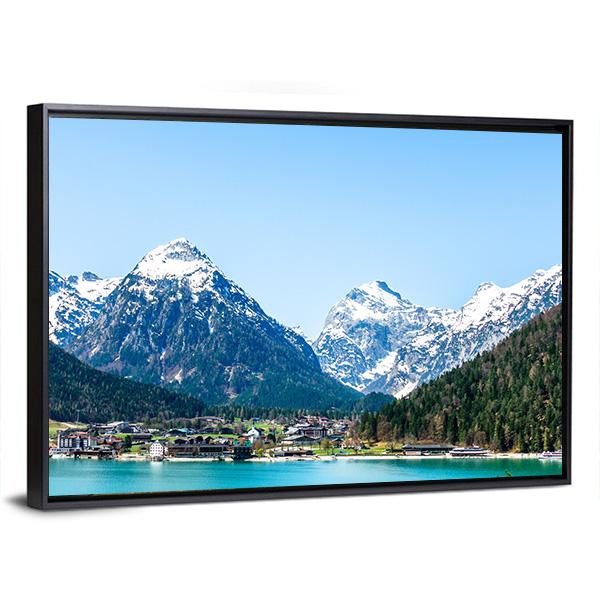 Achensee Lake Canvas Wall Art-3 Horizontal-Gallery Wrap-25" x 16"-Tiaracle