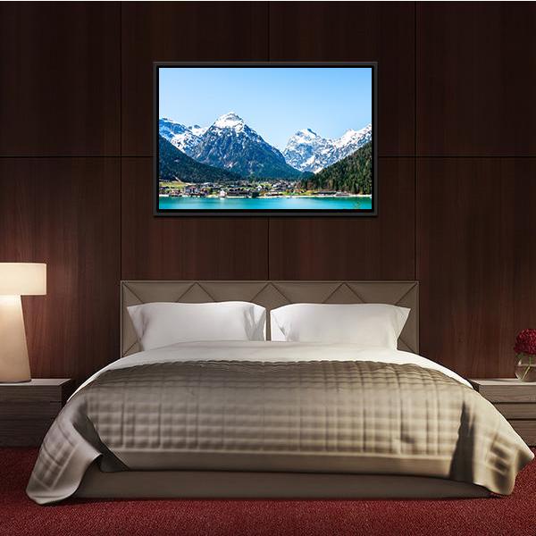 Achensee Lake Canvas Wall Art-3 Horizontal-Gallery Wrap-25" x 16"-Tiaracle