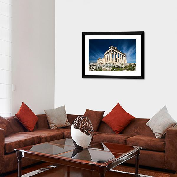 Acropolis In Greece Canvas Wall Art-5 Horizontal-Gallery Wrap-22" x 12"-Tiaracle