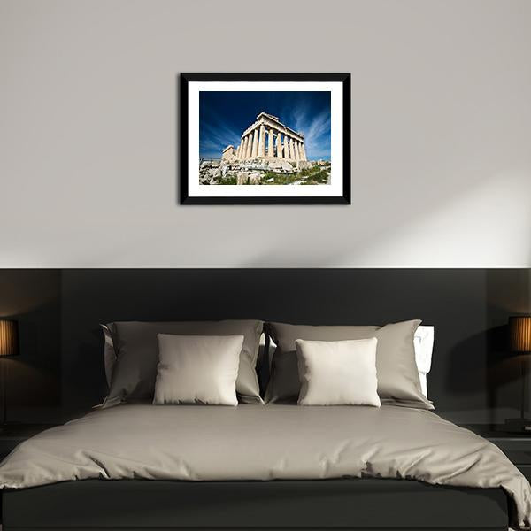 Acropolis In Greece Canvas Wall Art-5 Horizontal-Gallery Wrap-22" x 12"-Tiaracle