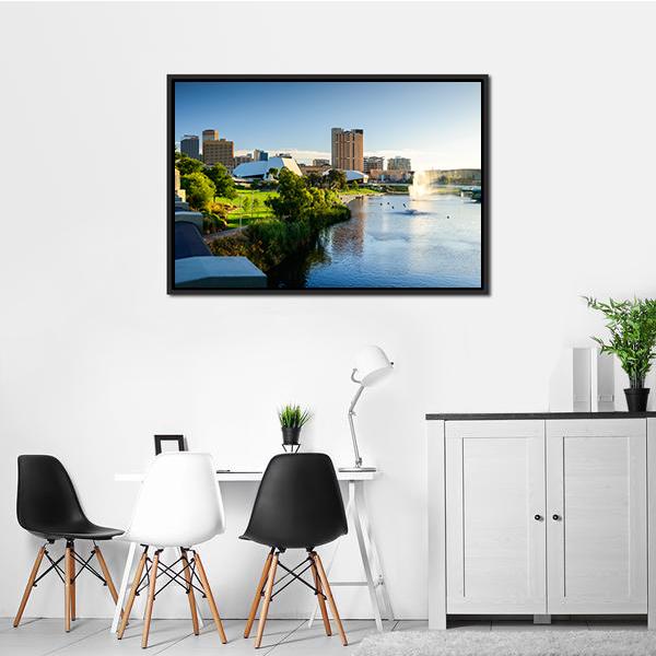 Adelaide City Canvas Wall Art-3 Horizontal-Gallery Wrap-25" x 16"-Tiaracle