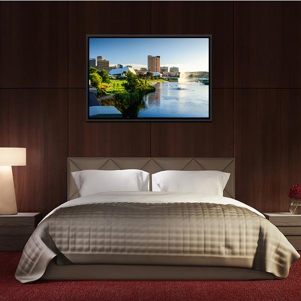 Adelaide City Canvas Wall Art-3 Horizontal-Gallery Wrap-25" x 16"-Tiaracle