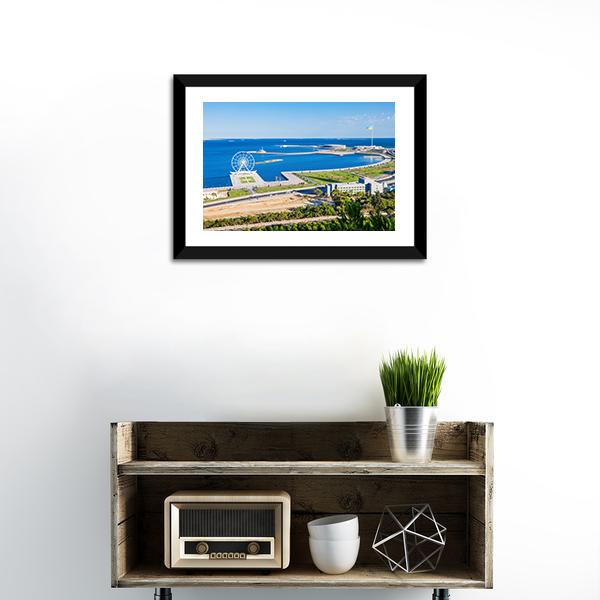 Aerial View Of Baku Panoramic Canvas Wall Art-1 Piece-36" x 12"-Tiaracle