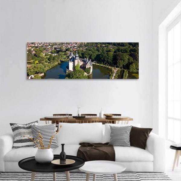 Castle Gemen Panoramic Canvas Wall Art-1 Piece-36" x 12"-Tiaracle