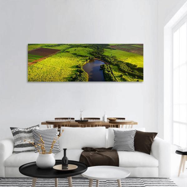 Jungle In Kauai Panoramic Canvas Wall Art-1 Piece-36" x 12"-Tiaracle