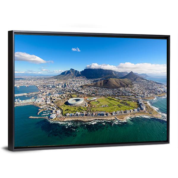 Aerial View Of Cape Town Canvas Wall Art-3 Horizontal-Gallery Wrap-25" x 16"-Tiaracle