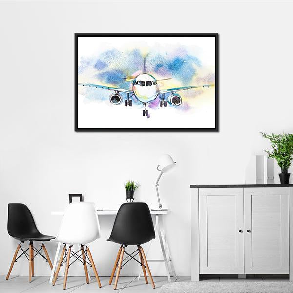Aircraft Airplane Flying Canvas Wall Art-3 Horizontal-Gallery Wrap-25" x 16"-Tiaracle