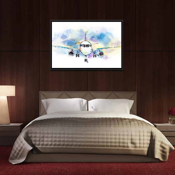 Aircraft Airplane Flying Canvas Wall Art-3 Horizontal-Gallery Wrap-25" x 16"-Tiaracle