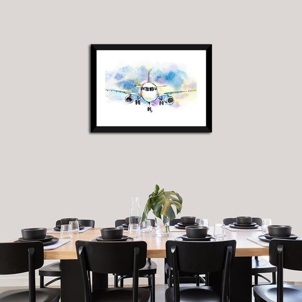 Aircraft Airplane Flying Canvas Wall Art-3 Horizontal-Gallery Wrap-25" x 16"-Tiaracle