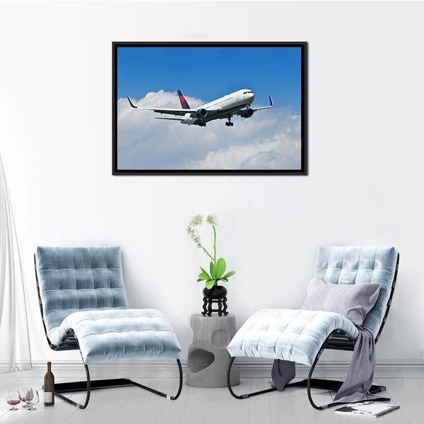 Aircraft Approach Canvas Wall Art-5 Horizontal-Gallery Wrap-22" x 12"-Tiaracle
