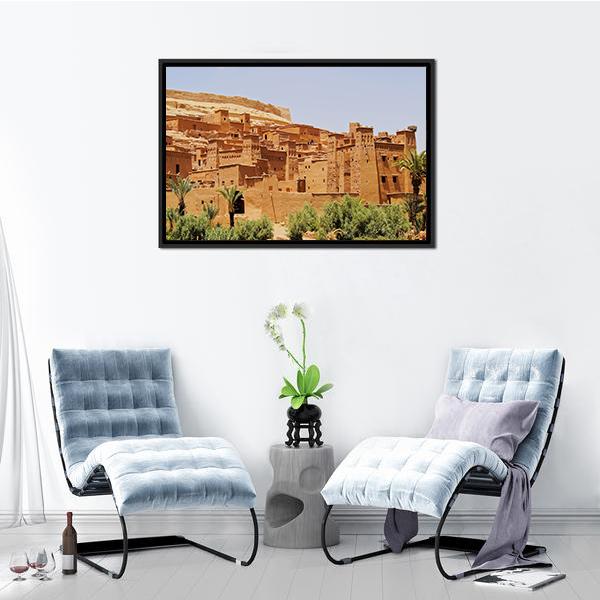 Ait Benhaddou Canvas Wall Art-3 Horizontal-Gallery Wrap-25" x 16"-Tiaracle