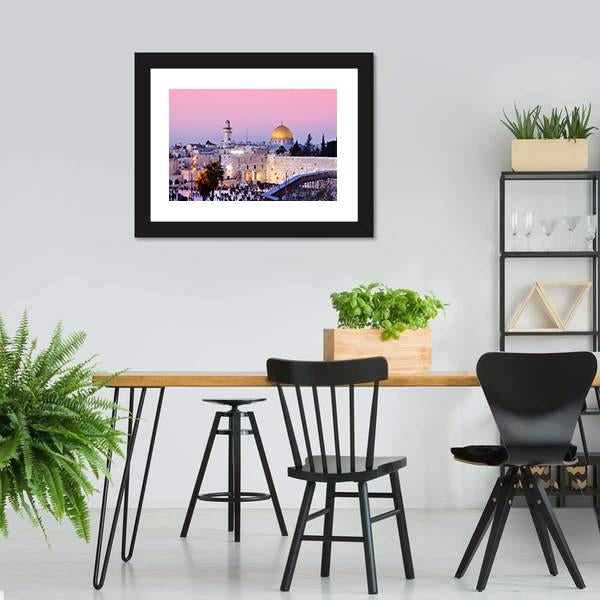 Al Aqsa Mosque Panoramic Canvas Wall Art-1 Piece-36" x 12"-Tiaracle