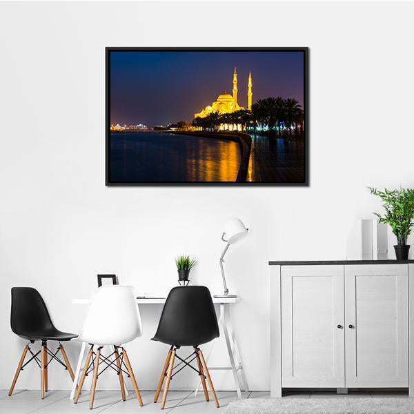 Al Noor Mosque Canvas Wall Art-3 Horizontal-Gallery Wrap-25" x 16"-Tiaracle