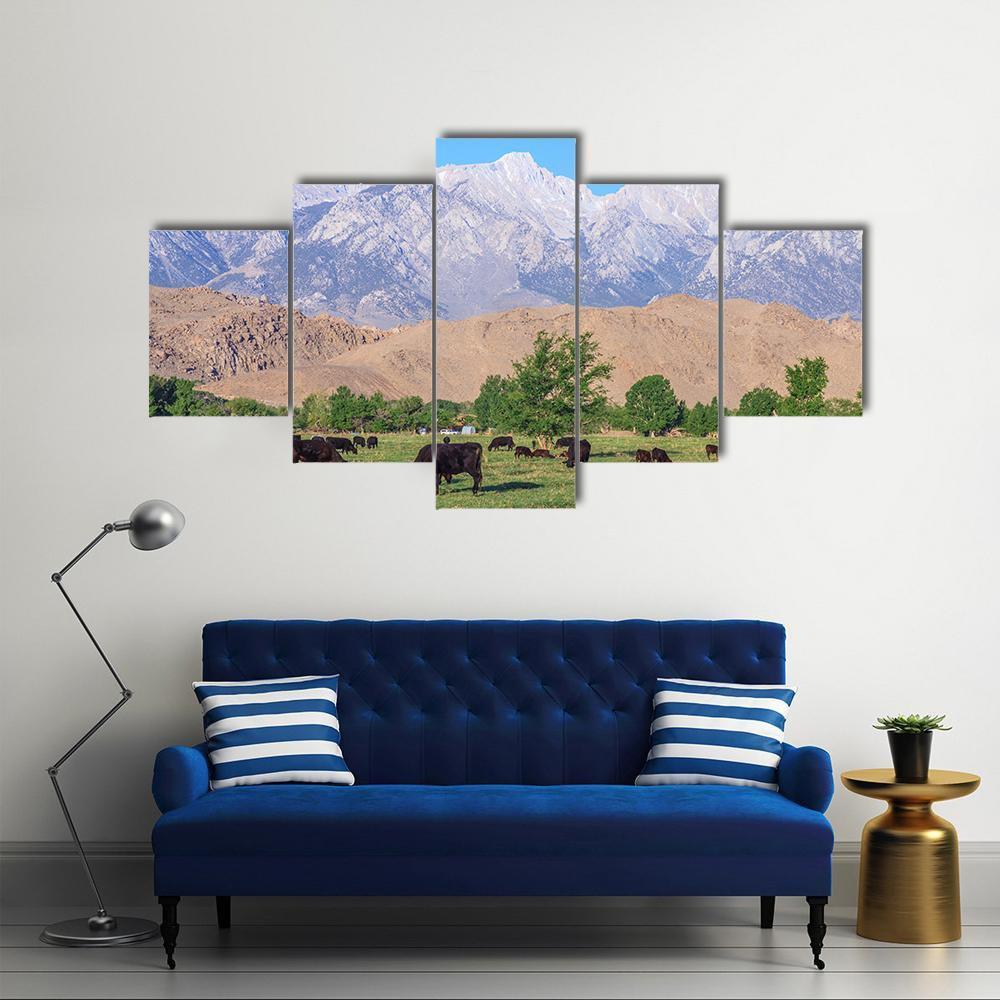 Alabama Hills Canvas Wall Art-5 Star-Gallery Wrap-62" x 32"-Tiaracle